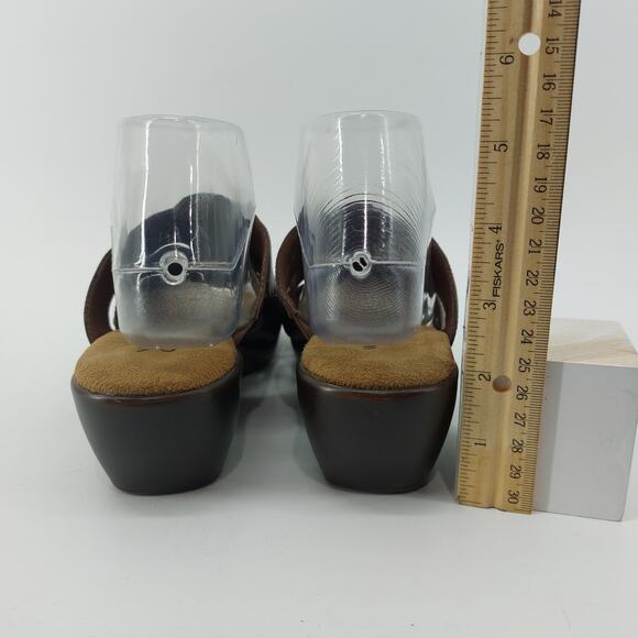 Walking Cradles Brown Leather Sandals Slides 9.5 - Picture 5 of 11